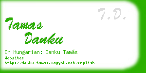 tamas danku business card