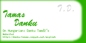 tamas danku business card